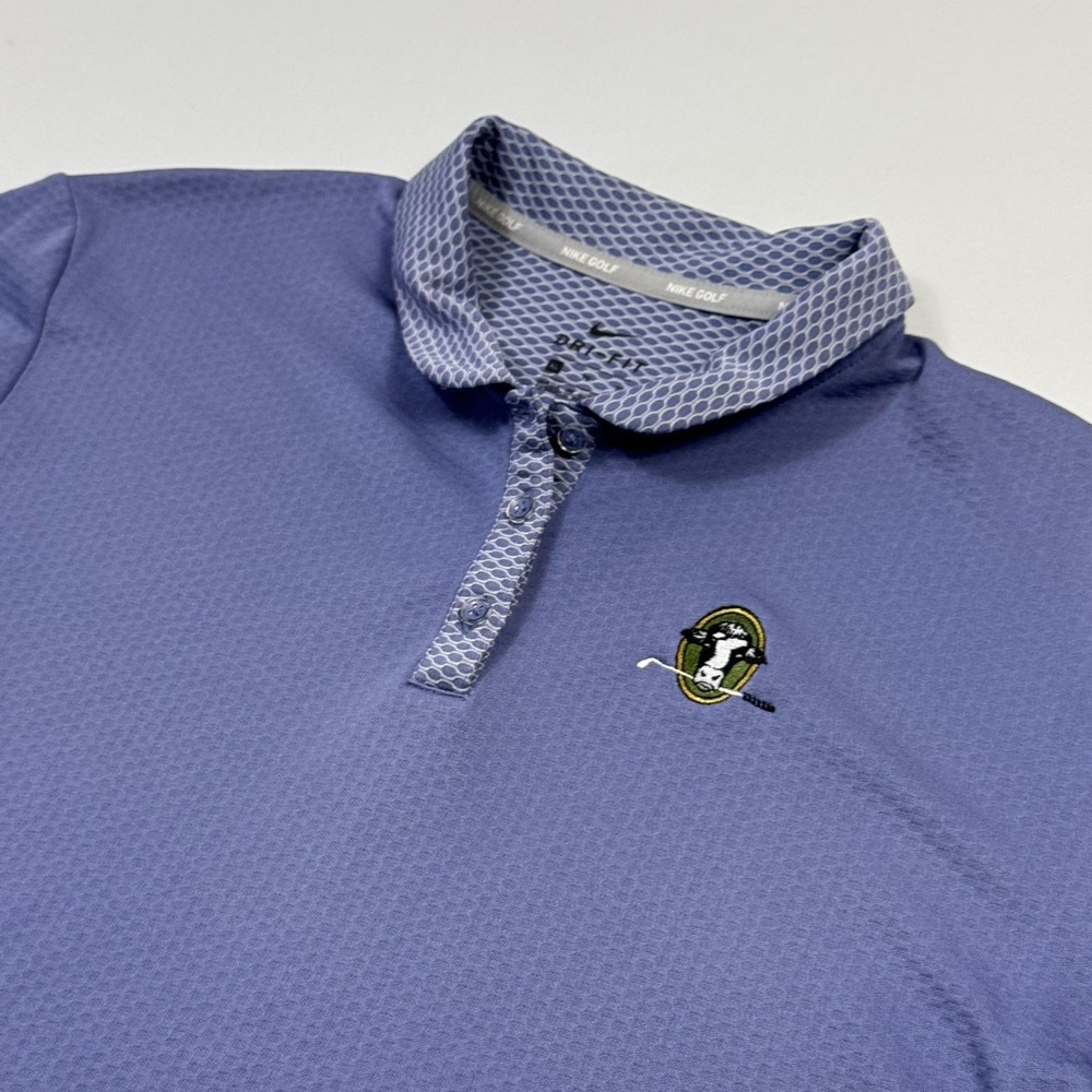 Nike Stonewall Golf Club Polo Shirt Womens XL Blue Dri-FIT Performance